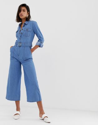 warehouse denim jumpsuit