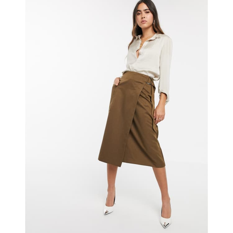 Vince utility wrap outlet skirt