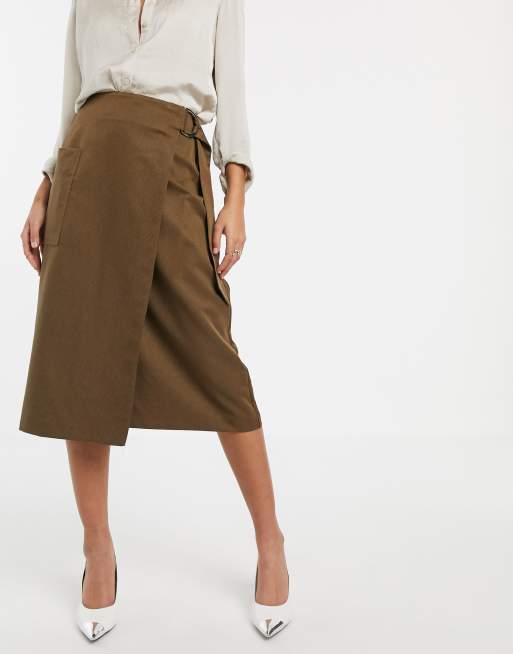 Warehouse wrap 2025 midi skirt