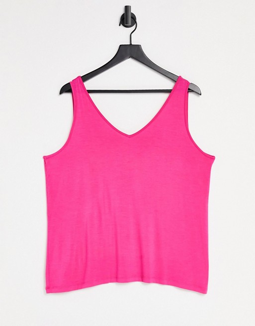 Warehouse v neck vest bright pink