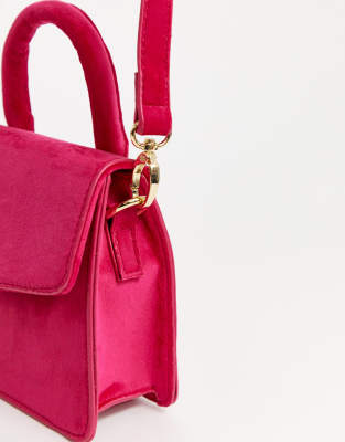 pink velvet bag