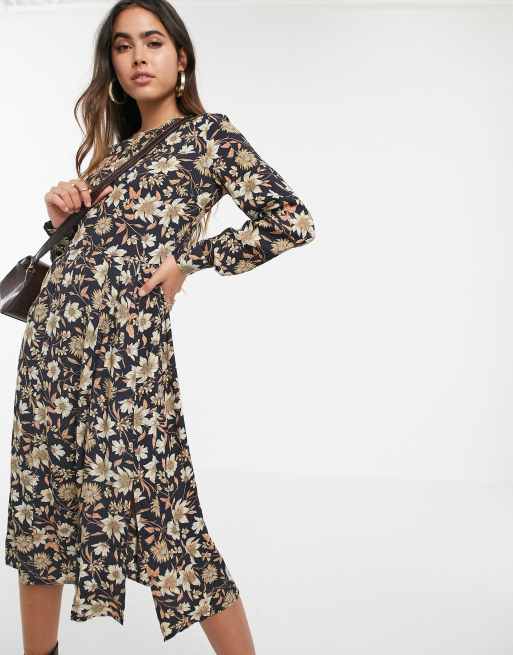 Warehouse - Vestito midi a fiori