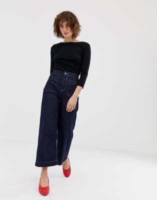 warehouse wide leg jeans