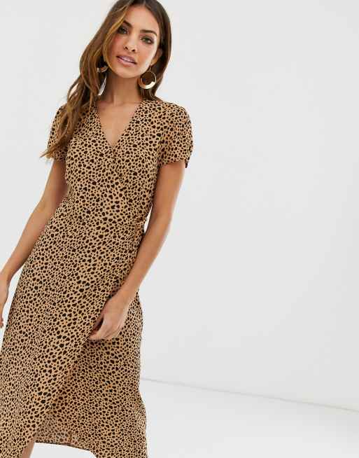 Warehouse leopard print shirt hot sale dress