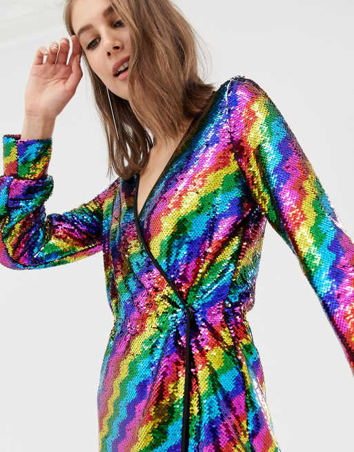 Warehouse hot sale rainbow dress