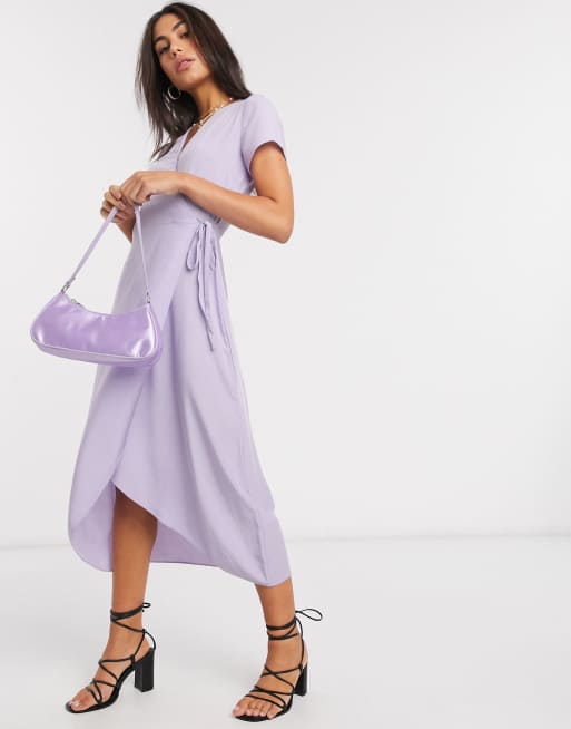 Lilac store wrap dress