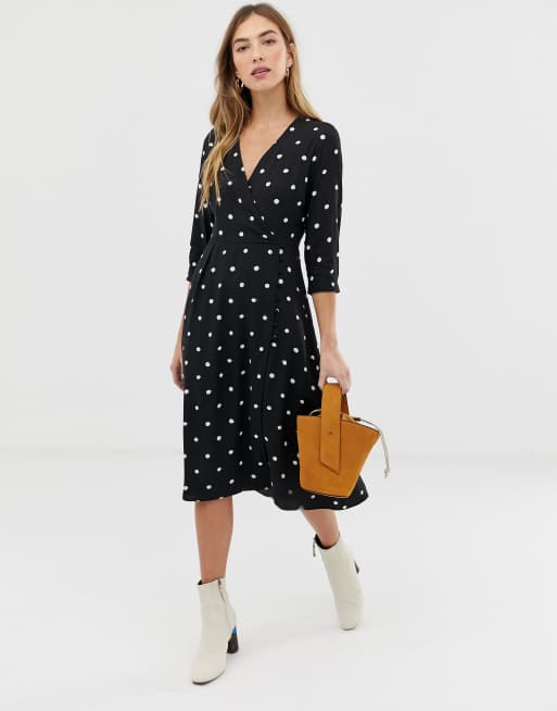 Warehouse spot shop wrap dress