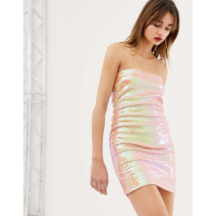 ashish pink sequin bow dress Ashish Sequin Heart Embellished Maxi Wrap Dress in Pink