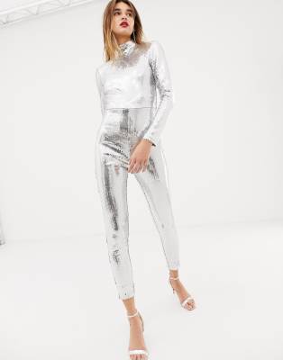 warehouse sequin jumpsuit