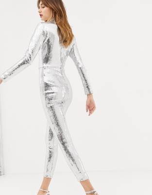 warehouse sequin jumpsuit