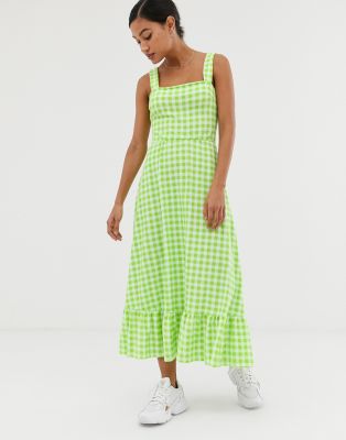 warehouse gingham dress
