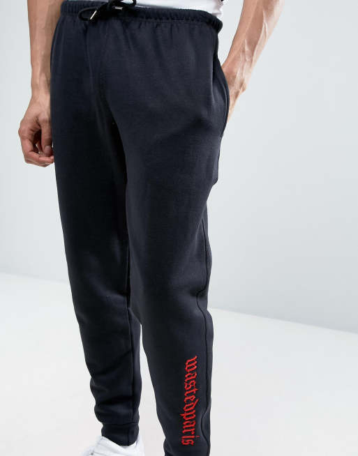 Slim Fit Joggers with Embroidered Logo