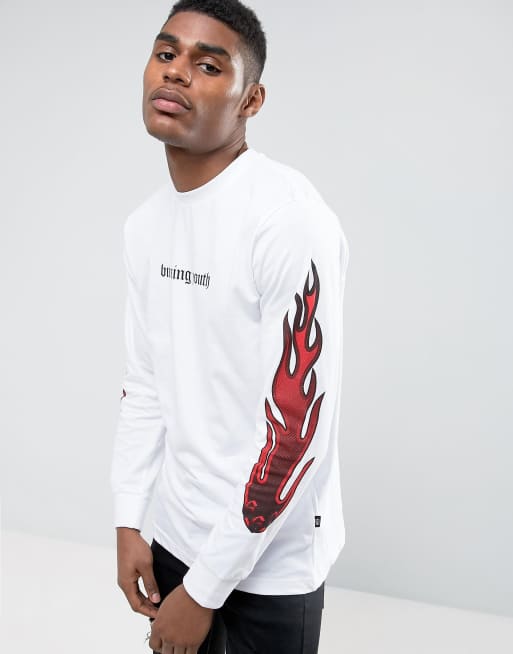 Long sleeve sales flame shirt