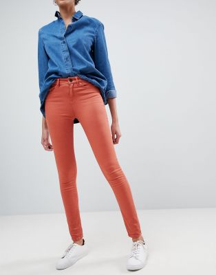 Waven Asa Mid Rise Skinny Jeans-Orange