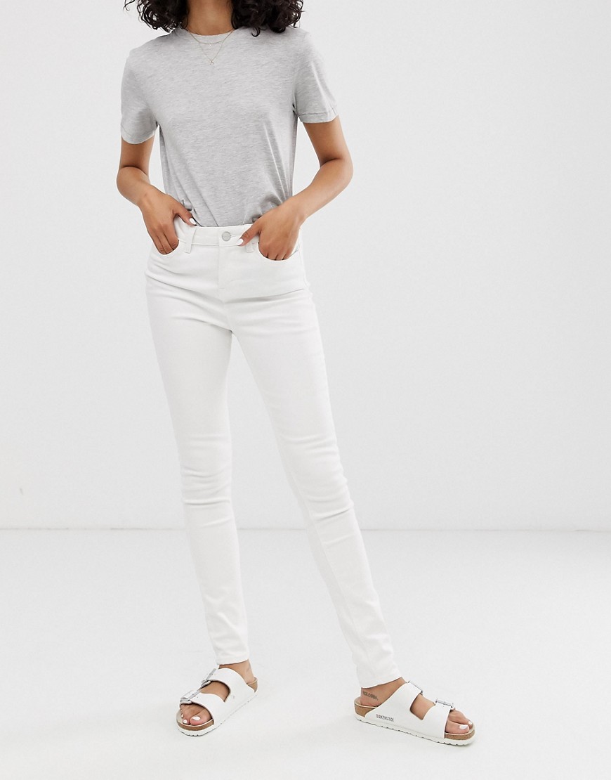 Waven - Asa skinny jeans met halfhoog taille-Wit