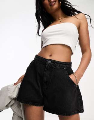Waven bern high waist flippy shorts in washed black - ASOS Price Checker