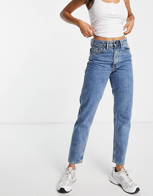 Waven - elsa high rise straight leg jeans in american blue