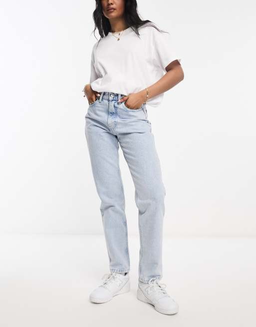 Waven – Elsa – Jasnoniebieskie jeansy mom fit w stylu vintage