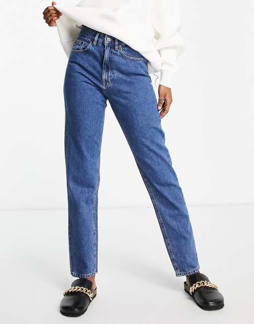 Waven elsa mom jean in washed indigo | ASOS