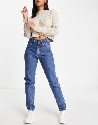 Waven Waven elsa mom jean in washed indigo-Blue