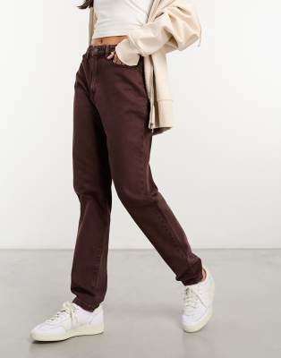 Waven - Elsa - Mom-Jeans in Astrostaub-Brown