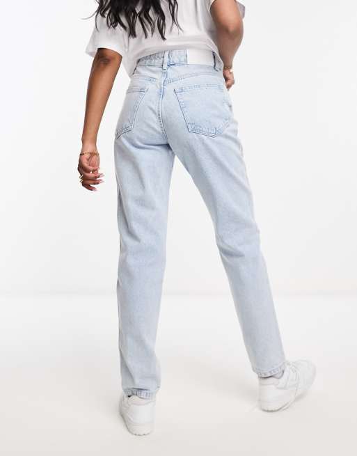 Waven elsa mom jeans in vintage light blue