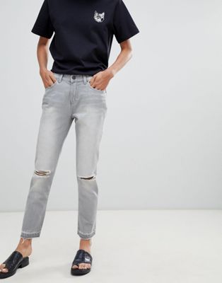 Waven – Erika – Slim jeans-Grå