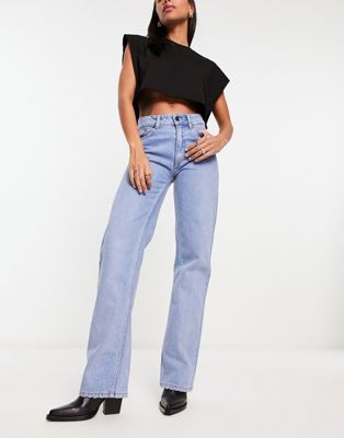 Waven faded stone wash straight jeans co-ord with distress details - ASOS Price Checker