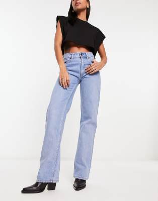 Waven faded stone wash straight jeans co-ord with distress details - ASOS Price Checker