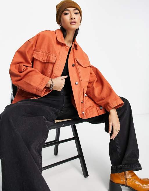 Waven Haley multi pocket utility jacket in rust (part of a set)