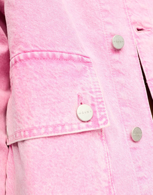 Waven liedje boxy shacket co-ord in washed pink, 2 of 4
