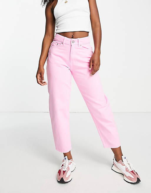 Waven - Mom jeans met ballonpijpen in roze, deel van co-ord set