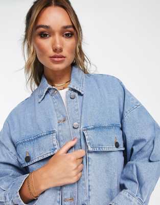 Waven oversized denim jacket in 90s blue | ASOS