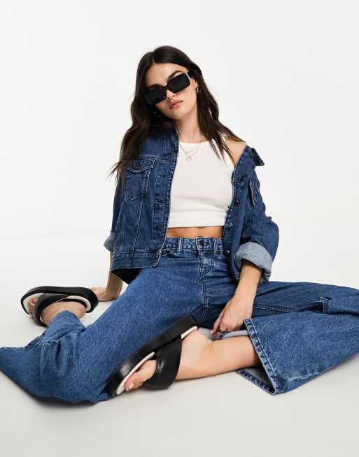 Waven – Ronni – Jeansowa kurtka oversize w kolorze spranego indygo, 4 z 4
