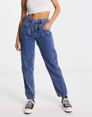 waven mom jeans