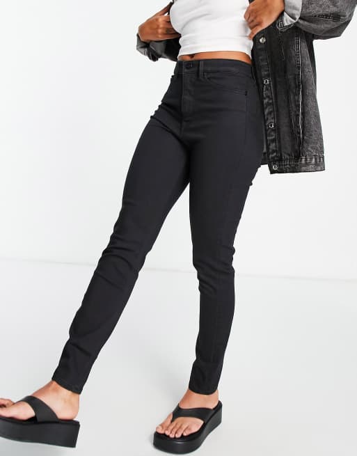 Waven - Sorte og højtaljede jeans med formende effekt
