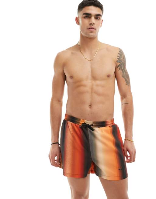 We Are We Wear Bobbie swim shorts in ombre grain print 