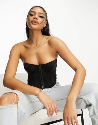 We Are We Wear Corset Bra In Black