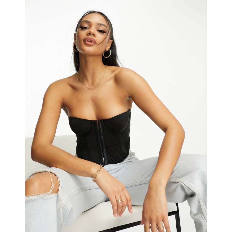 We Are We Wear corset bra in black