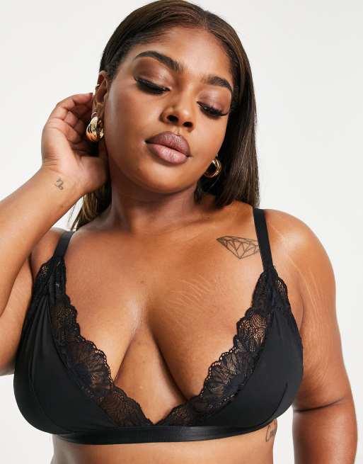 Triangle plus size store bralette