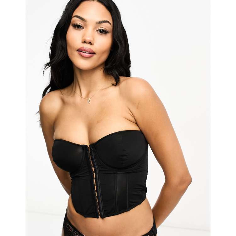 ASOS DESIGN Fuller Bust satin padded underwire corset with