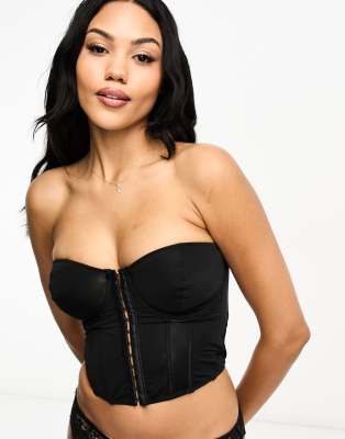 We Are We Wear Fuller Bust corset bra in black