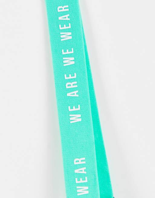 We Are We Wear Fuller Bust mesh sheer plunge bra in green - MGREEN, 4 of 4