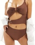 We Are We Wear Maia swimsuit in coffee-Brown