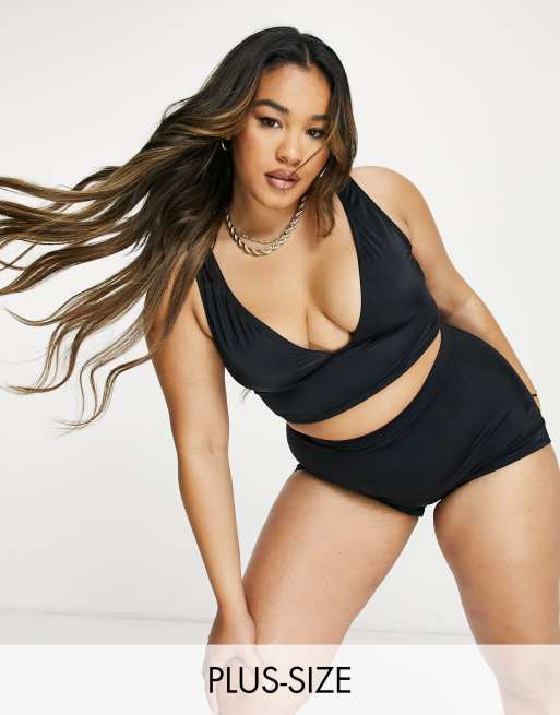 Longline bikini top hot sale plus size