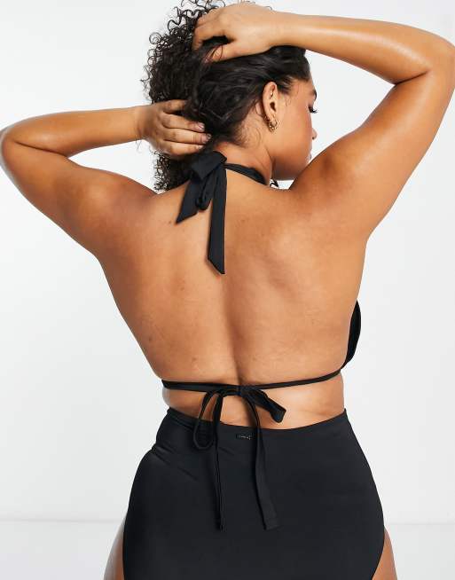 Alight Wrap Halter 1PC Noir Online