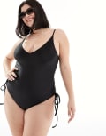 We Are We Wear Plus swimsuit in black