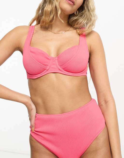 Cerise pink store bikini top