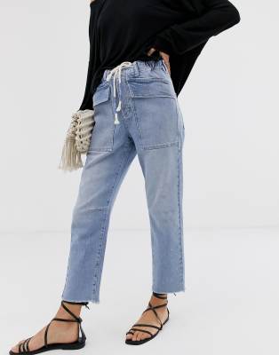 free people drawstring jeans
