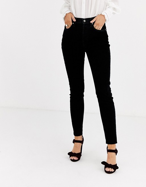 We The Free by Free People high waisted velvet skinny trouser